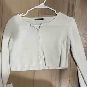 Brandy Button front long sleeve sweater